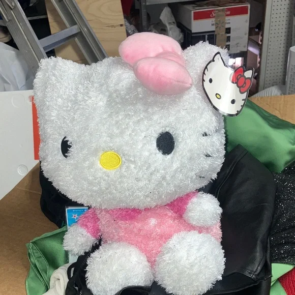 Hello Kitty Pink and White Stuffed Animal - Picture 3 of 6